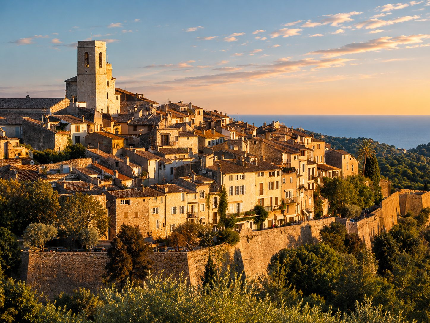 The medieval village of Saint-Paul-de-Vence, minutes from Mas des Serres